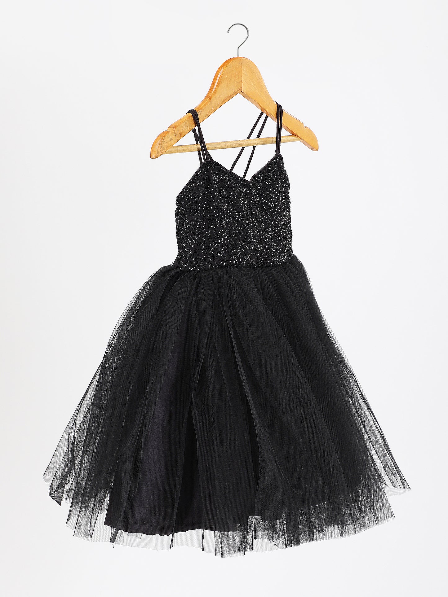 Black Designer Frock for Girls – Elegant Party & Birthday Dress (1–8 Years)