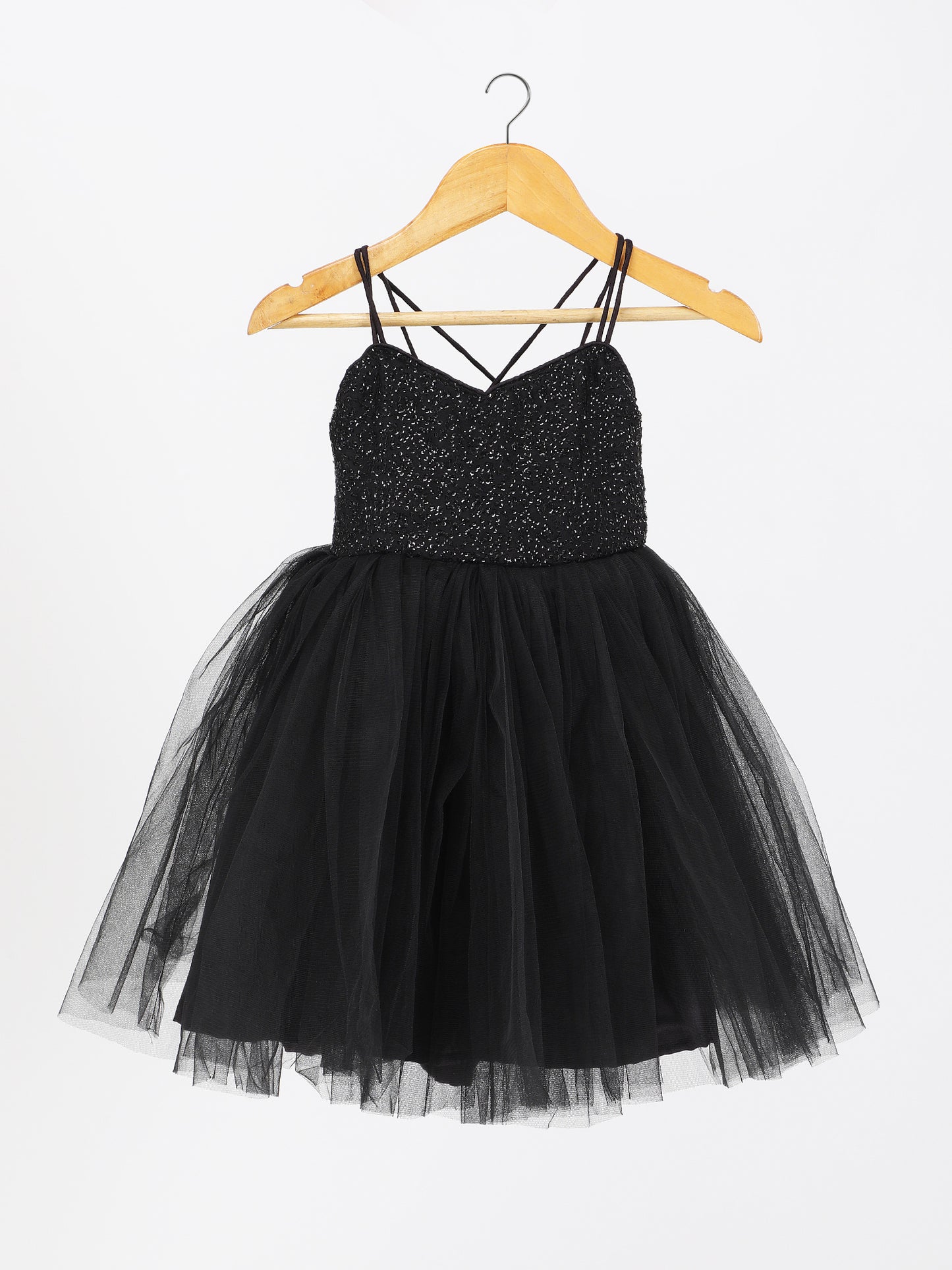 Black Designer Frock for Girls – Elegant Party & Birthday Dress (1–8 Years)